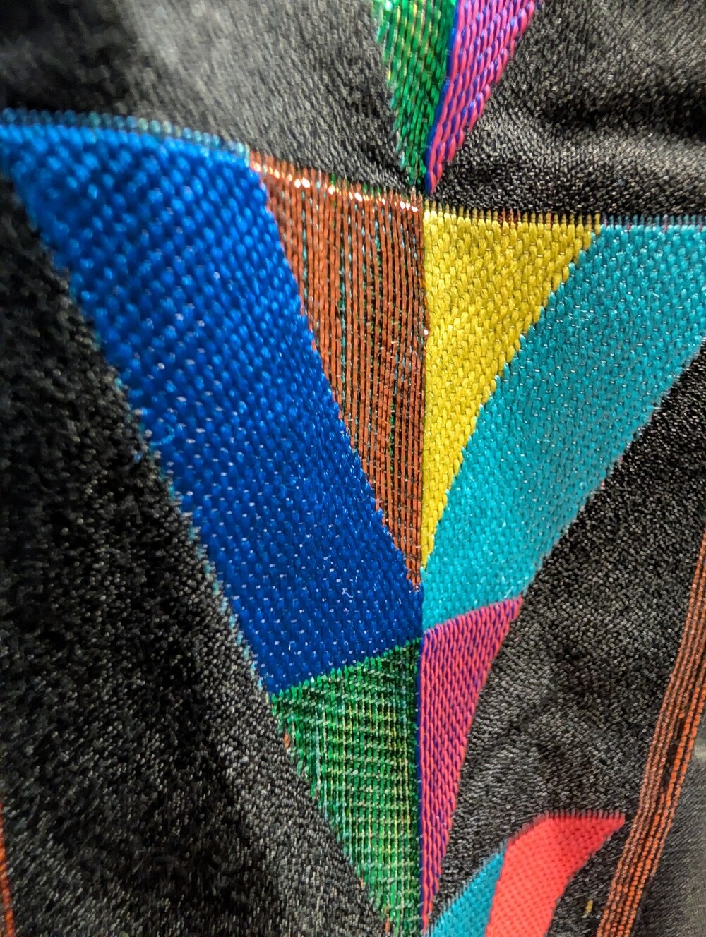 Piyano Sheer Swim Cover-Up with Multi-Color Chevron Accents - Picture 7 of 11
